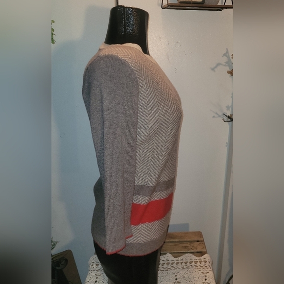 Telluride Clothing Co Merino Wool Striped Hem Sweater M - Picture 4 of 6